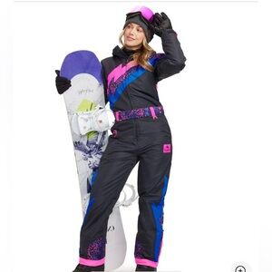 Tipsy Elves Black and Pink Jumpsuit